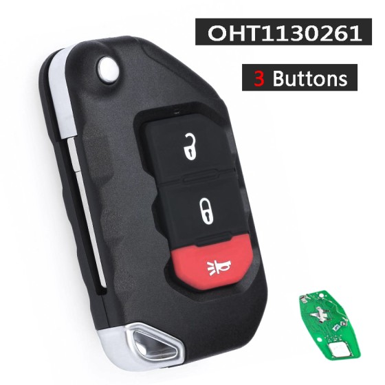 2018-2024 Jeep Wrangler Gladiator / 3-Button Smart Flip Key / PN: 68416782AA / OHT1130261 / SIP22 (AFTERMARKET)